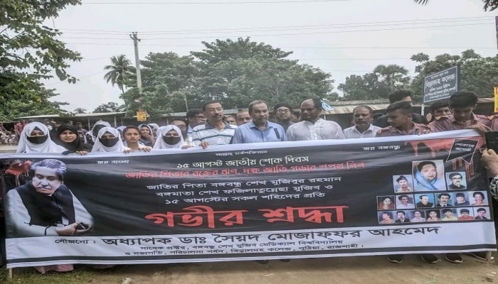 পুঠিয়ায় জাতীয় শোক দিবসে , আলোচনা সভা ও দোয়া মাহফিল অনুষ্ঠিত