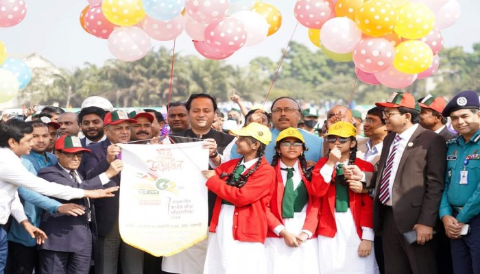 রাজশাহীতে বর্ণাঢ্য আয়োজনে শুরু হলো ৫২তম শীতকালীন জাতীয় ক্রীড়া প্রতিযোগিতা