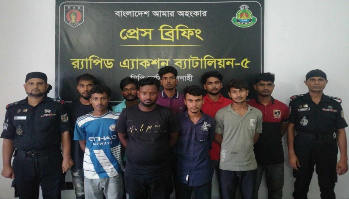 ডাকাতির প্রস্তুতিকালে র‌্যাবের জালে জনি গ্যাংয়ের ৯ সদস্য আটক
