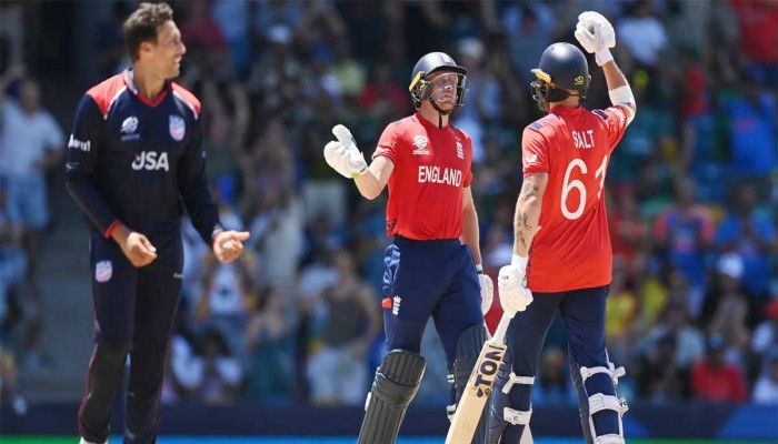 যুক্তরাষ্ট্রকে ১০ উইকেটে হারিয়ে সেমিতে ইংল্যান্ড