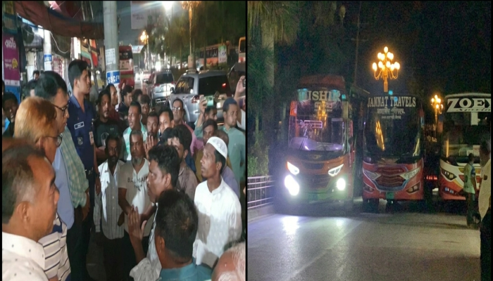 ১২ ঘণ্টা পর রাজশাহীতে বাস চলাচল স্বাভাবিক, ঈদের পর পূর্ণ নির্বাচন